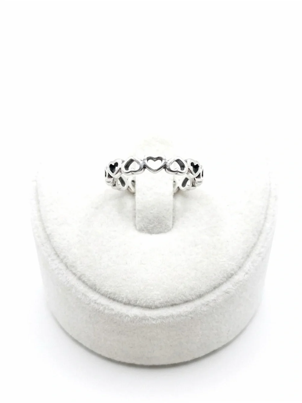 New Sterling Silver Handmade Bohemian Cut Out Heart Petite Minimalist Band Ring